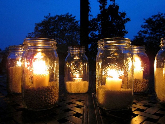 Outdoor Citronella Candlelight, backyard ideas on a budget